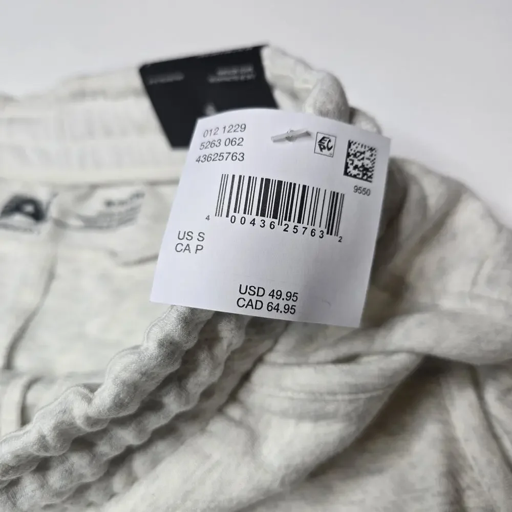 American Eagle AE 24/7 Jogger Sweatpants Mens S Heather Cream Fleece NWT